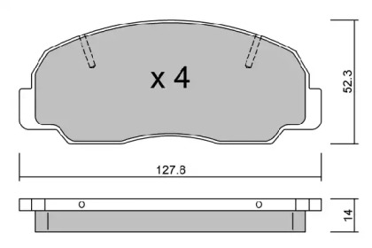 Комплект тормозных колодок AISIN BPDA-1900